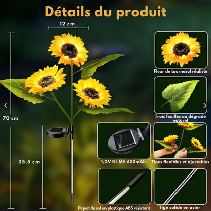 Dimova® Lampes solaires LED tournesol