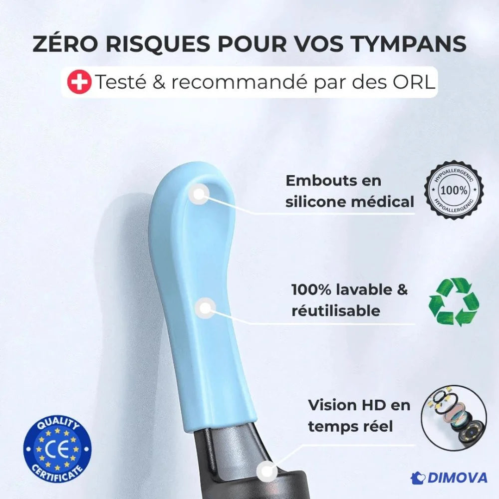 Otoscope - Nettoyeur d'oreille avec caméra intéfrée