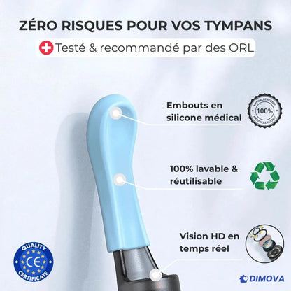 Otoscope - Nettoyeur d'oreille avec caméra intéfrée