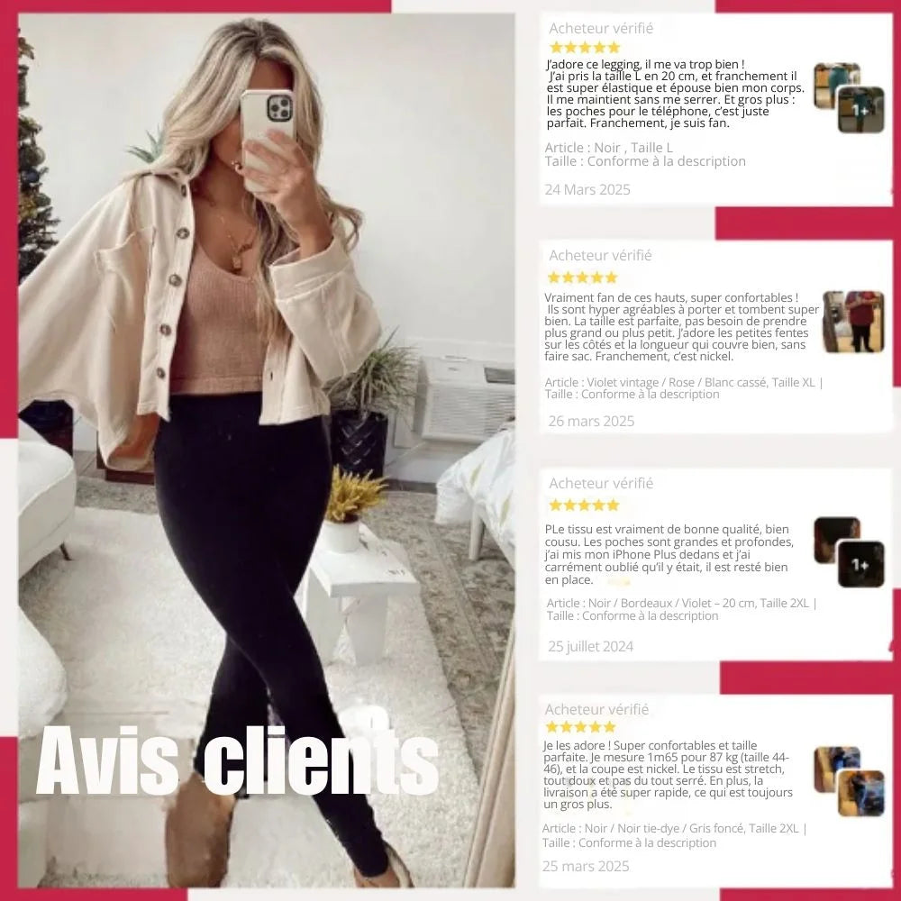 Legging galbant doublé polaire – Silhouette sexy garantie