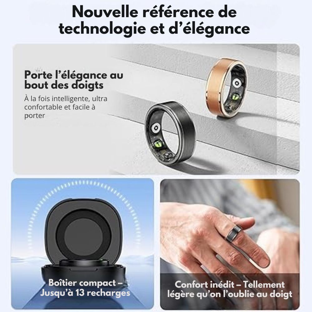 B90 – Bague Connectée Sans Abonnement (Android/Apple)