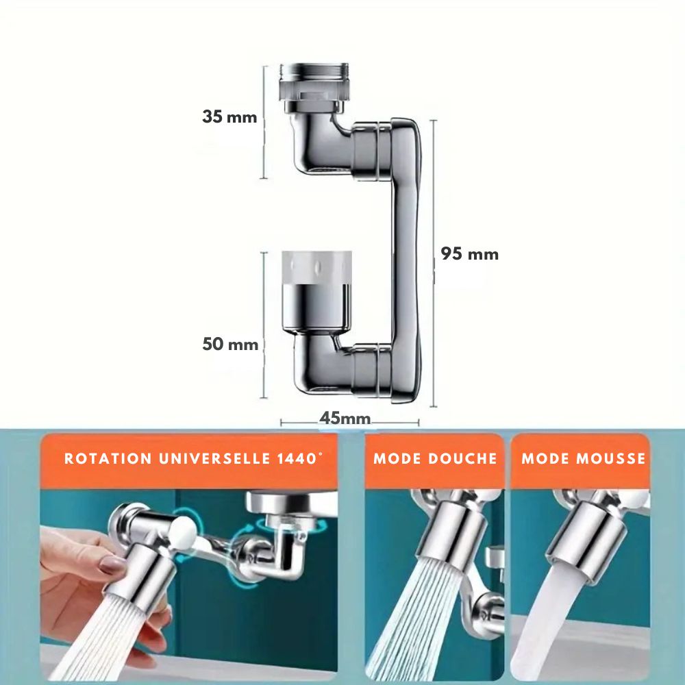 R80 - Embout de Robinet Pivotant 1440°