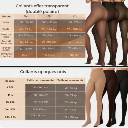 Collant doublé polaire chaud