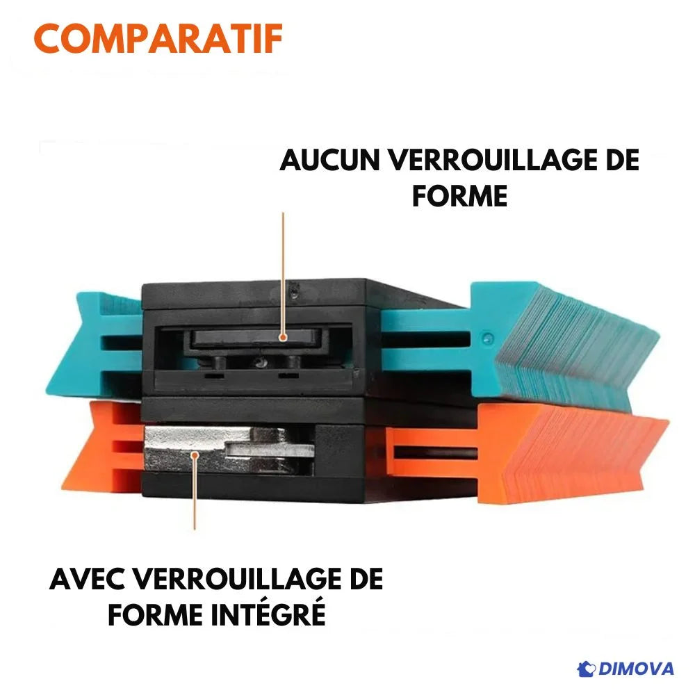 Outil de Traçage – Jauge de Contour avec Verrouillage Intégré