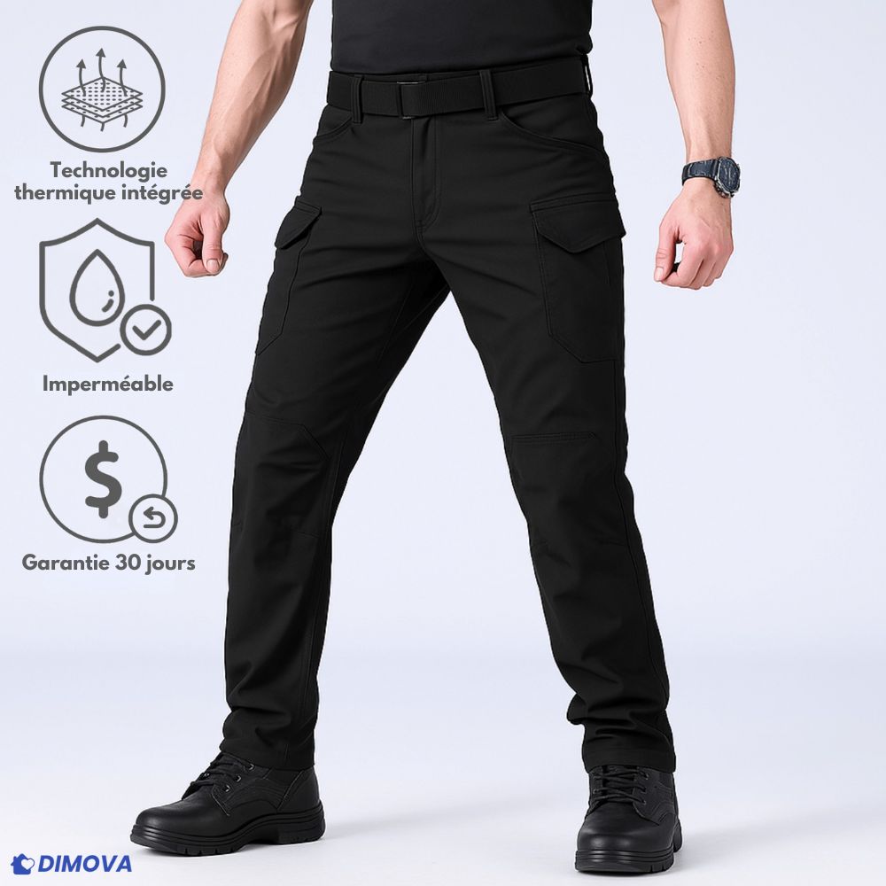 Pantalon utilitaire imperméable doublé en polaire