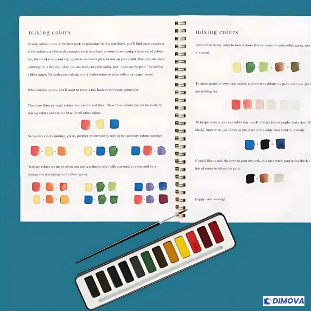 Kit d'aquarelle complet avec livre de coloriage