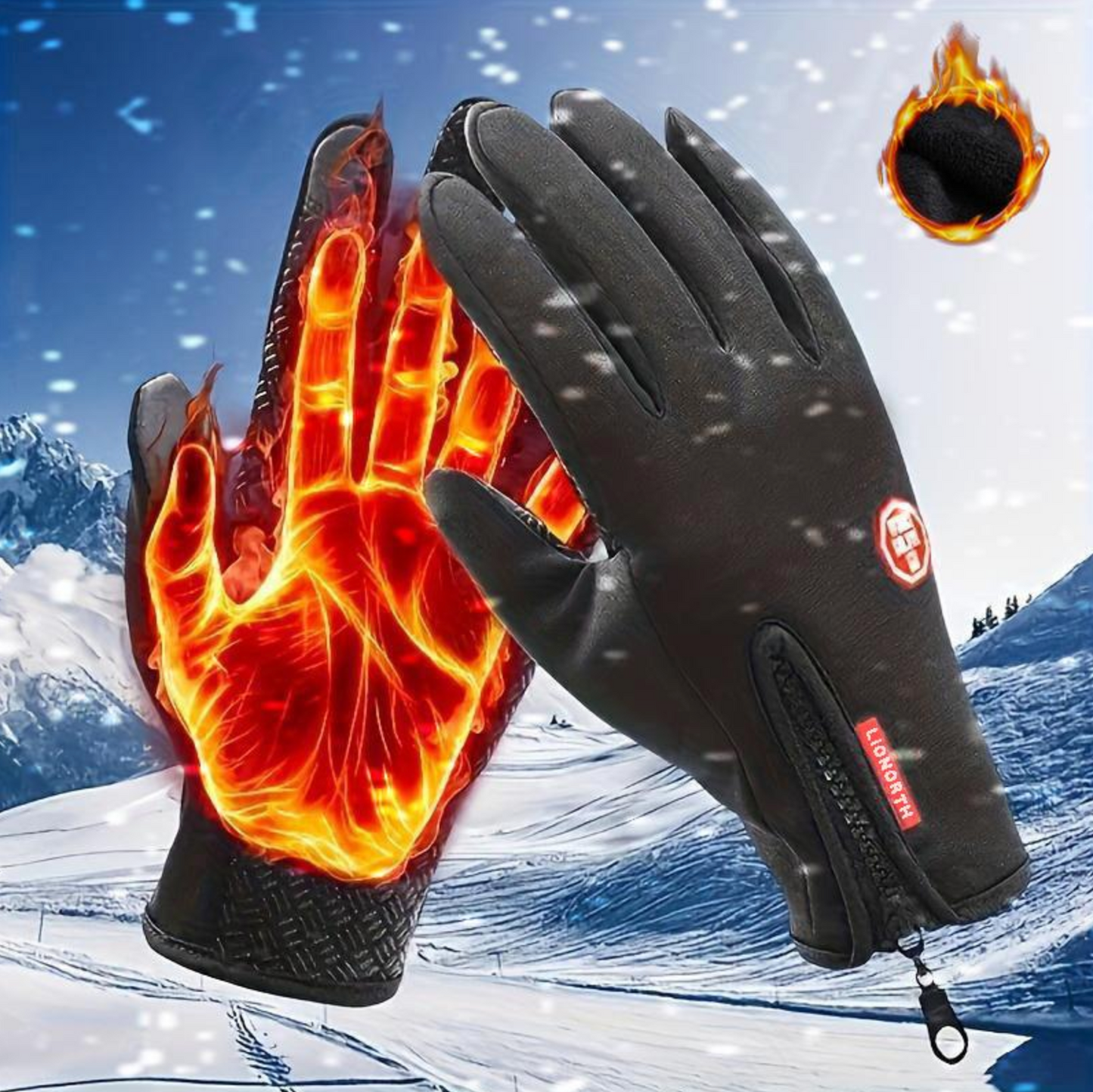 ThermoX - Gants d’Hiver Tactiles & Coupe-Vent