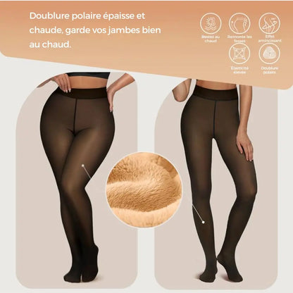 Collant doublé polaire chaud