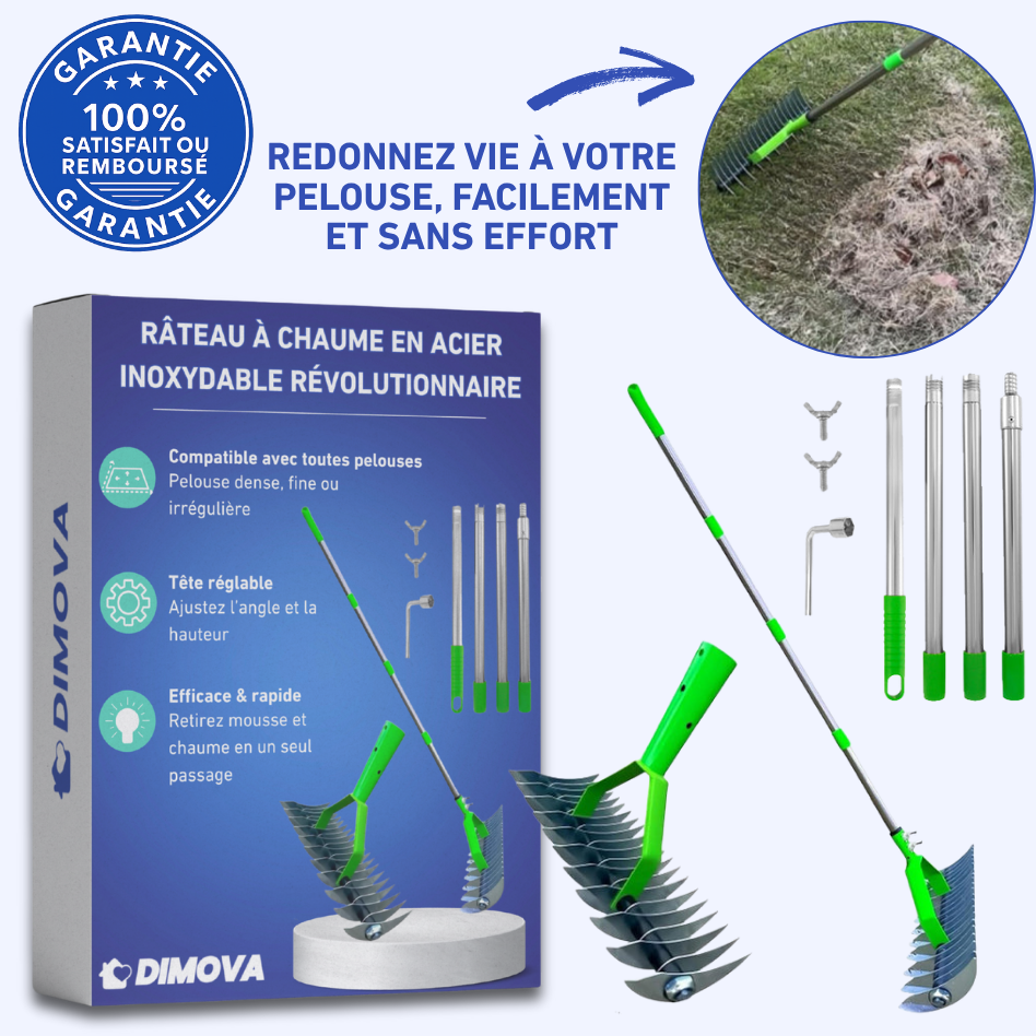 Râteau à chaume en acier inoxydable révolutionnaire