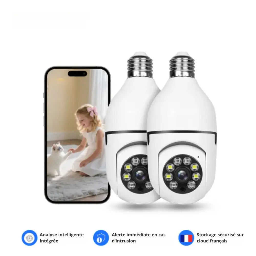 Caméra 4K intelligente ampoule